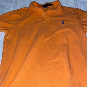 Orange polo shirt